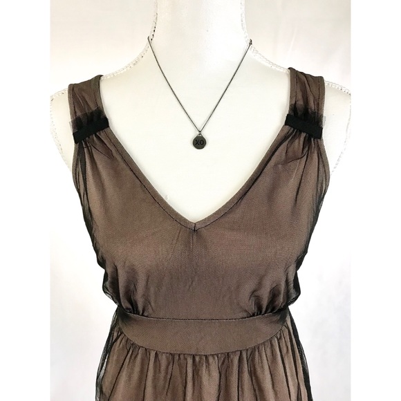 THE LIMITED Black Nude Babydoll Tank Top B… - Picture 2 of 6